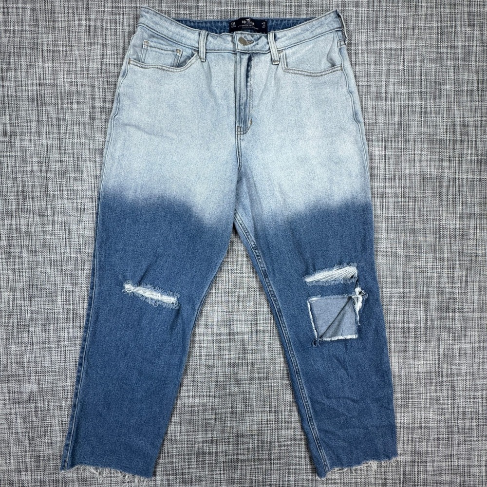 Hollister Jeans 13R W31 L27 Ultra High Rise Vintage Straight Ombre Distressed